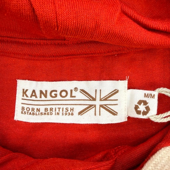 Kangol Hoodie Men Medium Red/White Kangaroo Logo Sweatshirt Pullover Streetwear - Picture 7 of 9